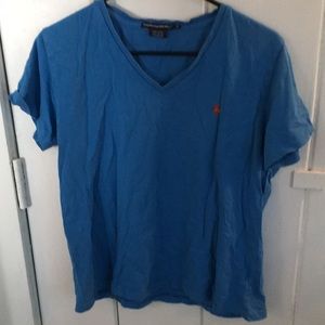 Ralph Lauren Blue cotton V-neck